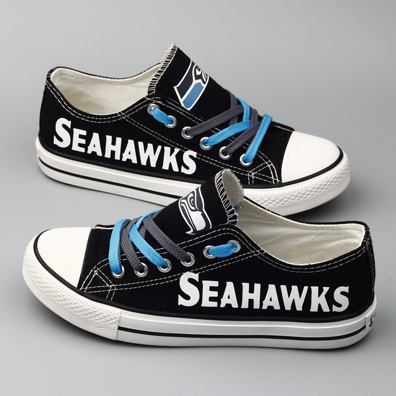 Women's Seattle Seahawks Repeat Print Low Top Sneakers 001